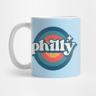 Vintage Philadelphia Sunset Seal // Retro City Emblem for Philly, PA Mug